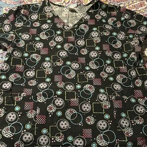 Patterned Black Women's Top